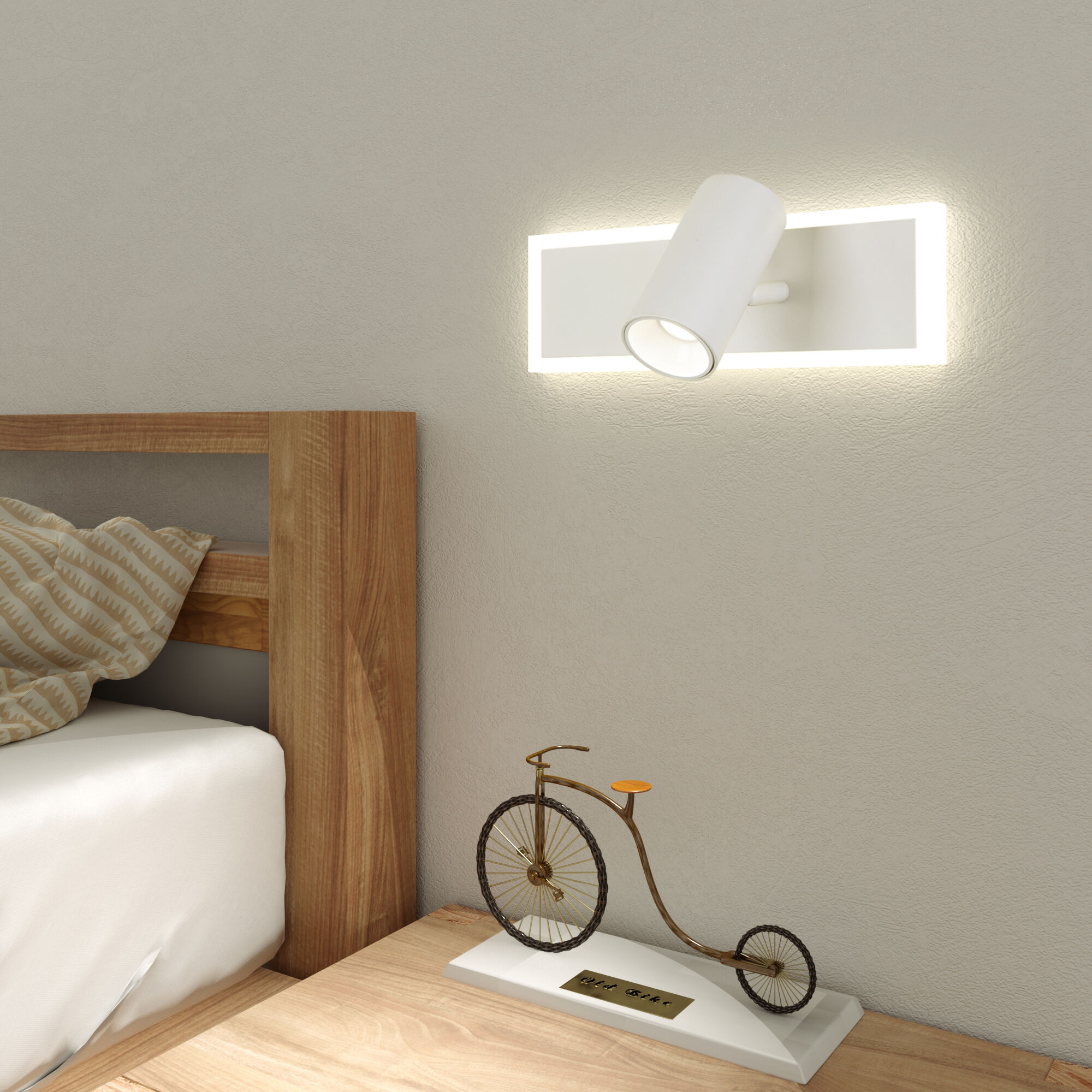 Настенный светодиодный светильник с USB и Type-C Eurosvet Binar a058688 20127/1 LED белый фото