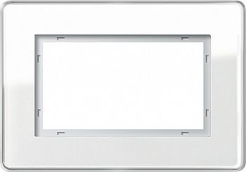 1001512 Рамка Esprit Glass C Белое стекло 1,5-постовая Gira фото