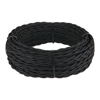 W6453608 Ретро кабель витой  3х2,5 (черный) Favorit Runda Werkel a050779 фото