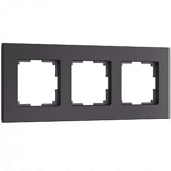 Рамка на 3 поста Senso (черный, стекло soft-touch) Werkel W0033108 a064574 фото