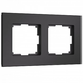 Рамка на 2 поста Senso (черный, стекло soft-touch) Werkel W0023108 a064573 фото