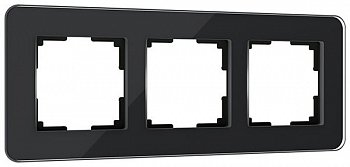 W0032448 Рамка на 3 поста (черный, стекло) Elite Werkel a063821 фото